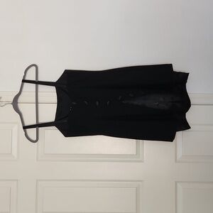A.J. Bari Black Mini Dress Back Button Detail. Sz 10